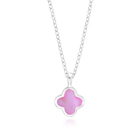 celestial constellation necklace silver Sterling Silver 12mm Pink Mother of Pearl Clover Pendant celestial constellation necklace silver Sterling Silver 12mm Pink Mother of Pearl Clover Pendant