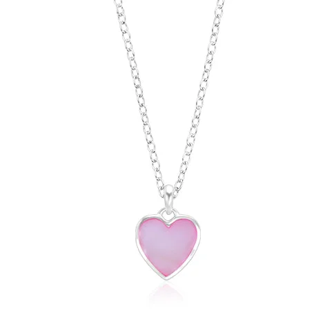 handcrafted raw crystal pendant Sterling Silver 12mm x 12mm Pink Mother of Pearl Heart Pendant handcrafted raw crystal pendant Sterling Silver 12mm x 12mm Pink Mother of Pearl Heart Pendant