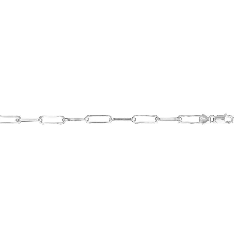 hand-stamped coordinates bracelet Sterling Silver 45cm Fancy Long Link Necklace