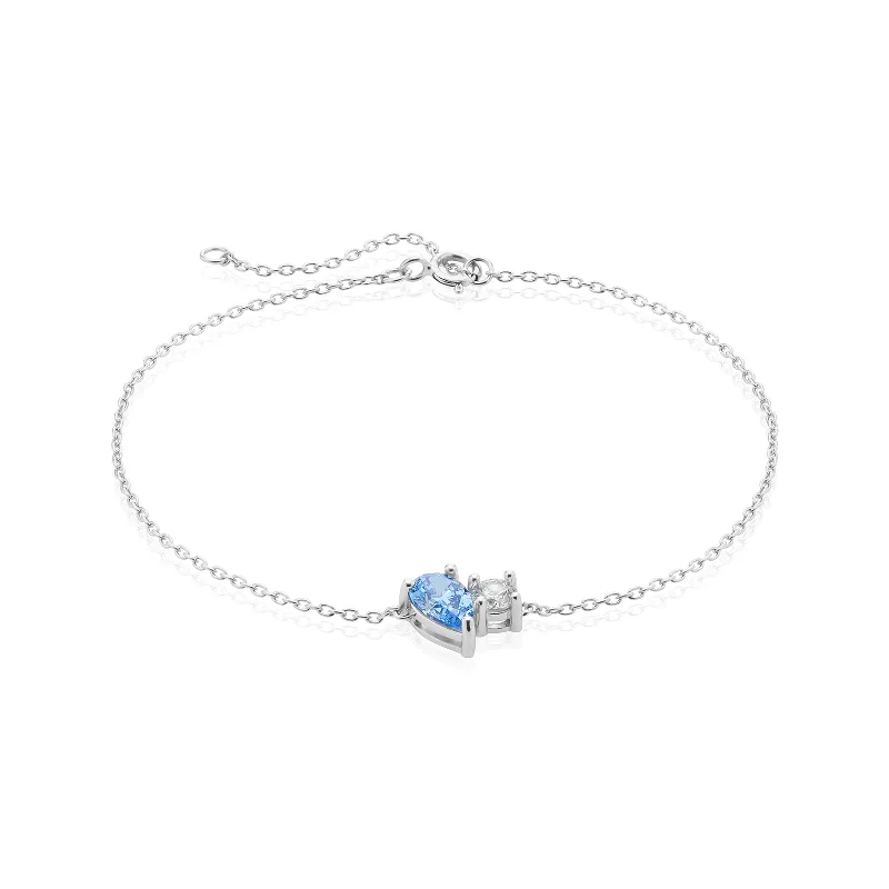 minimalist horseshoe necklace gold KISS Sterling Silver Pear & Round Cut Blue & White Cubic Zirconia Necklace minimalist horseshoe necklace gold KISS Sterling Silver Pear & Round Cut Blue & White Cubic Zirconia Necklace