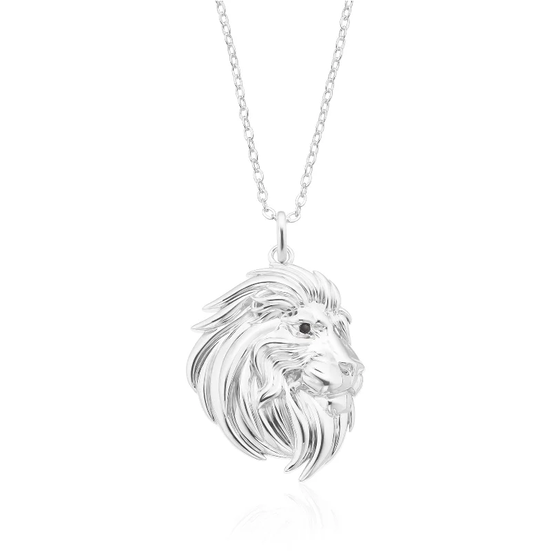 handmade macrame bracelet for men Sterling Silver Lion Black Cubic Zirconia Pendant handmade macrame bracelet for men Sterling Silver Lion Black Cubic Zirconia Pendant