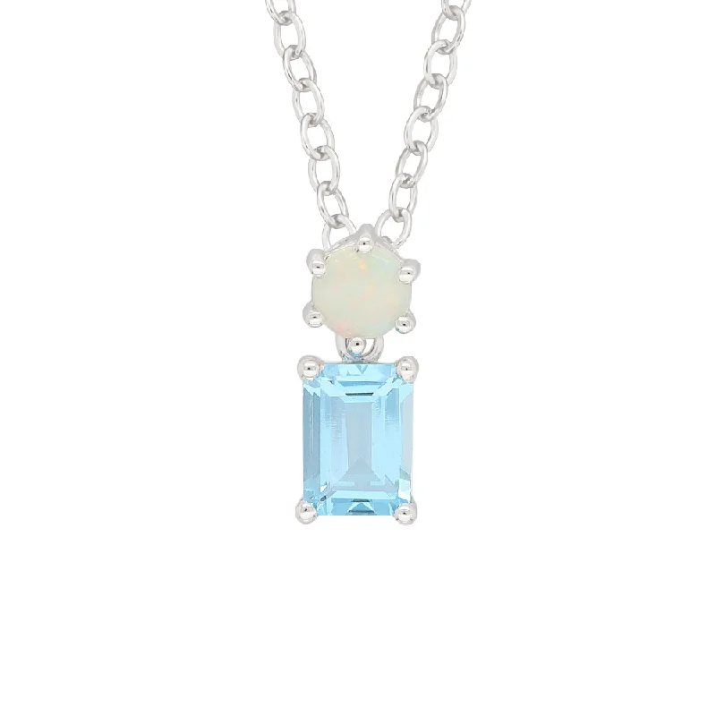custom nameplate bracelet silver Sterling Silver Emerald & Round Cut Blue & Topaz Opal Pendant custom nameplate bracelet silver Sterling Silver Emerald & Round Cut Blue & Topaz Opal Pendant