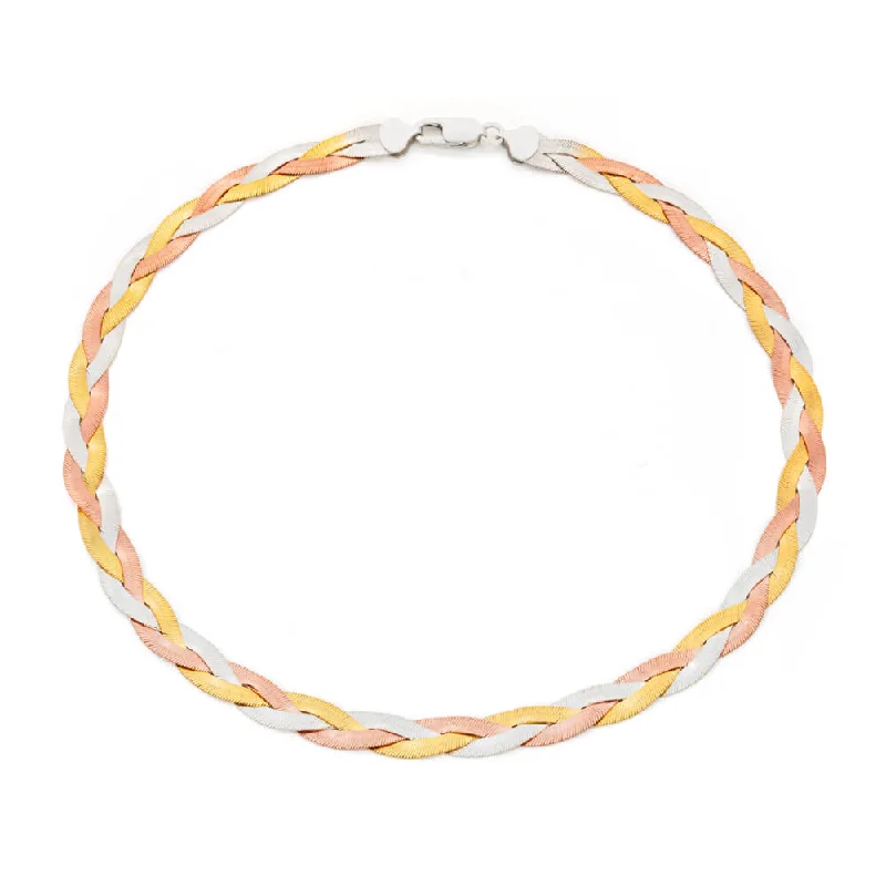 minimalist moonstone bracelet 3 Tone Gold Plated Sterling Silver Herringbone Necklace 45cm minimalist moonstone bracelet 3 Tone Gold Plated Sterling Silver Herringbone Necklace 45cm