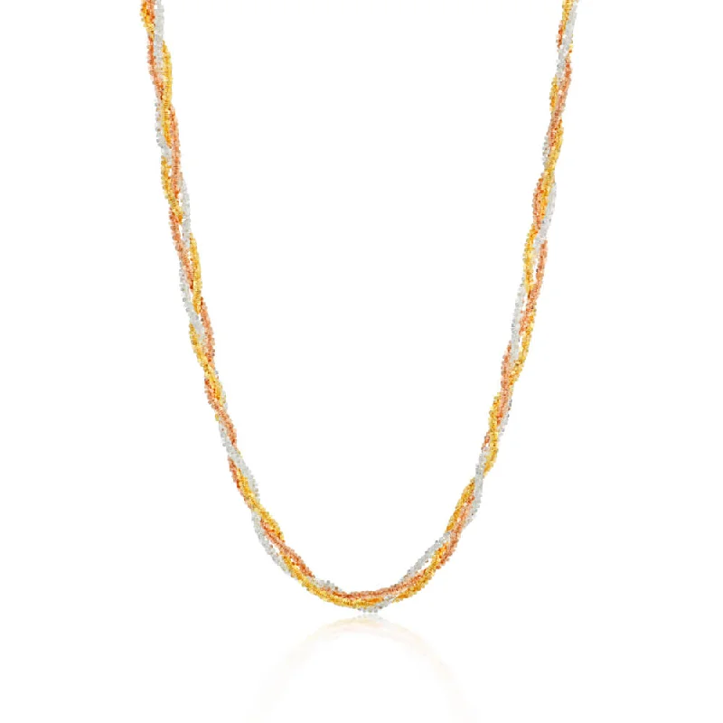 celestial star cluster earrings 3 Tone Sterling Silver and Gold Plated Multi Strand Necklace 42cm celestial star cluster earrings 3 Tone Sterling Silver and Gold Plated Multi Strand Necklace 42cm