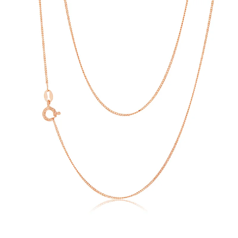 chunky gemstone cuff bracelet 45cm Sterling Silver and Rose Gold Plated Curb Link Chain