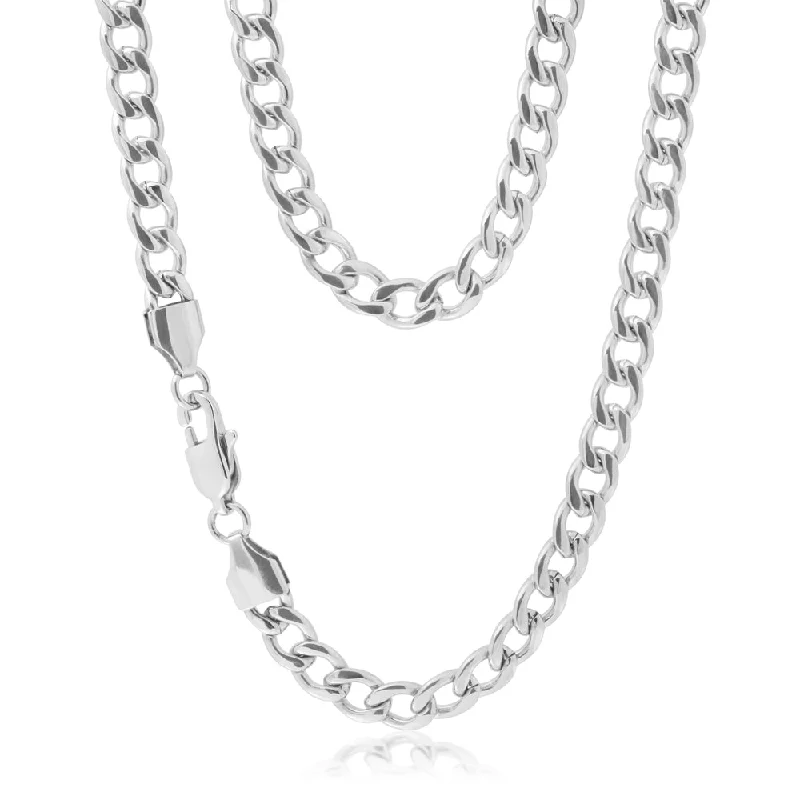 minimalist clover charm bracelet 55cm Stainless Steel Curb Chain