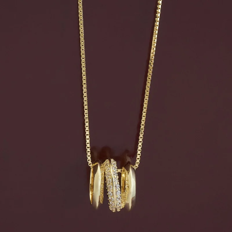 vintage-inspired gold locket 92.5 Silver Necklace 176630