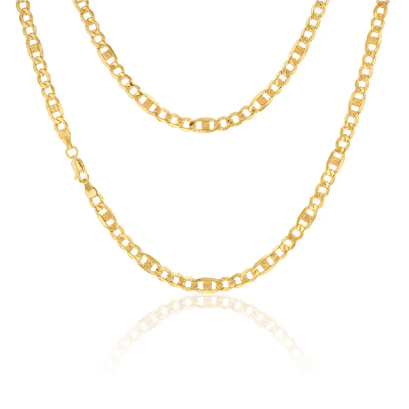 modern geometric earrings gold 9carat Silverfilled Figaro 120 Gauge 50cm Chain