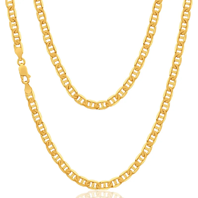 evil eye protection bracelet 9ct Alluring Yellow Gold 55cm Anchor Chain
