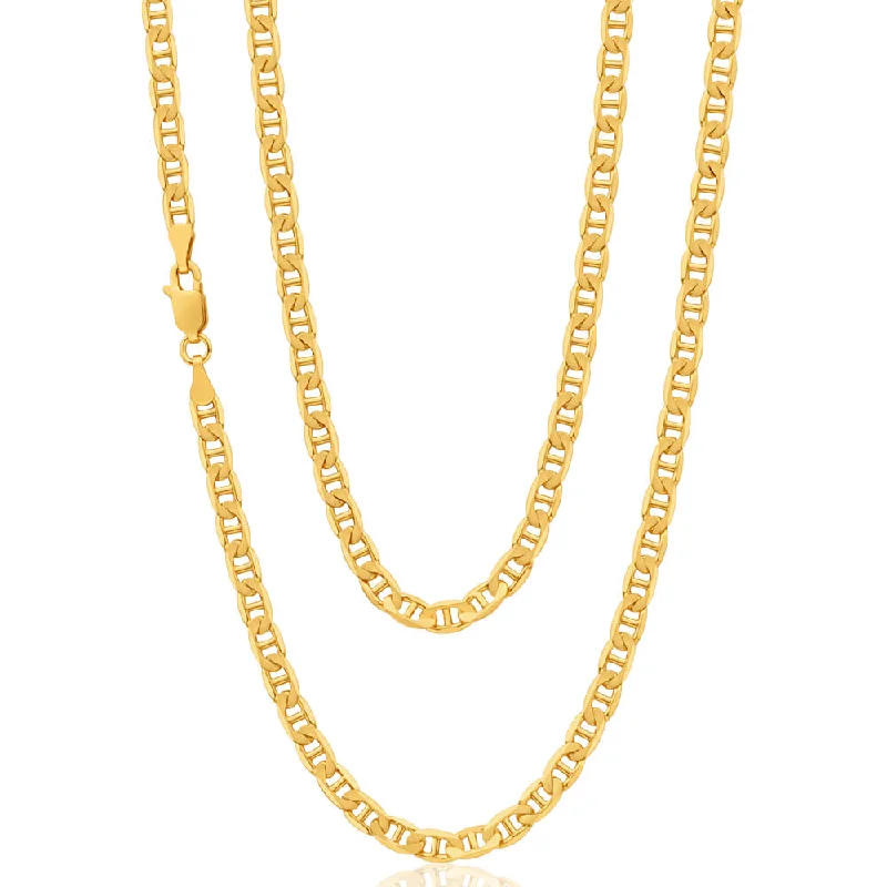 waterproof beach anklet stainless steel 9ct Elegant Yellow Gold Anchor Chain