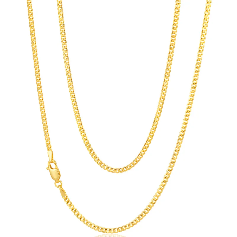 custom engraved infinity necklace 9ct Gold Filled Curb 45cm Chain 60 Gauge