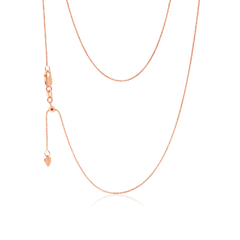 adjustable charm bracelet sterling silver 9ct Rose Gold Wheat link Extender 47cm Chain 20gauge adjustable charm bracelet sterling silver 9ct Rose Gold Wheat link Extender 47cm Chain 20gauge