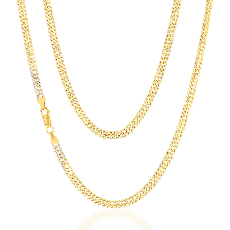 silver wedding band with engraving 9ct Silverfilled Yellow And White Gold Double Curb 50cm Chain silver wedding band with engraving 9ct Silverfilled Yellow And White Gold Double Curb 50cm Chain