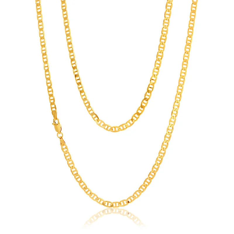 personalized hand-stamped bar ring 9ct Superb Yellow Gold Anchor Chain