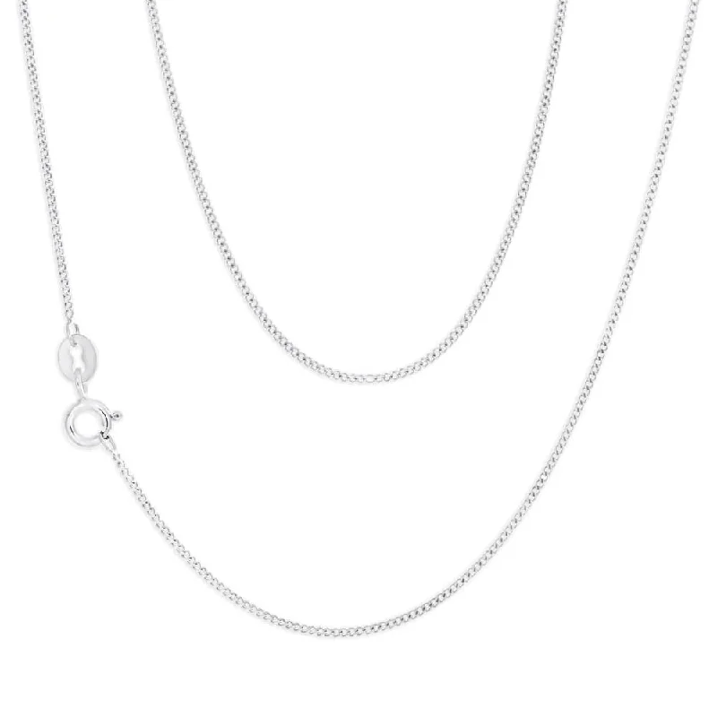 personalized pet photo necklace 9ct White Gold Silver Filled 50cm Curb Chain