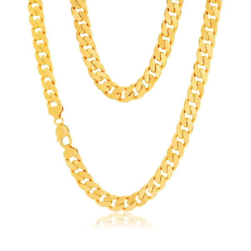 dainty gemstone drop earrings 9ct Yellow Gold 350 Gauge 60cm Curb Chain