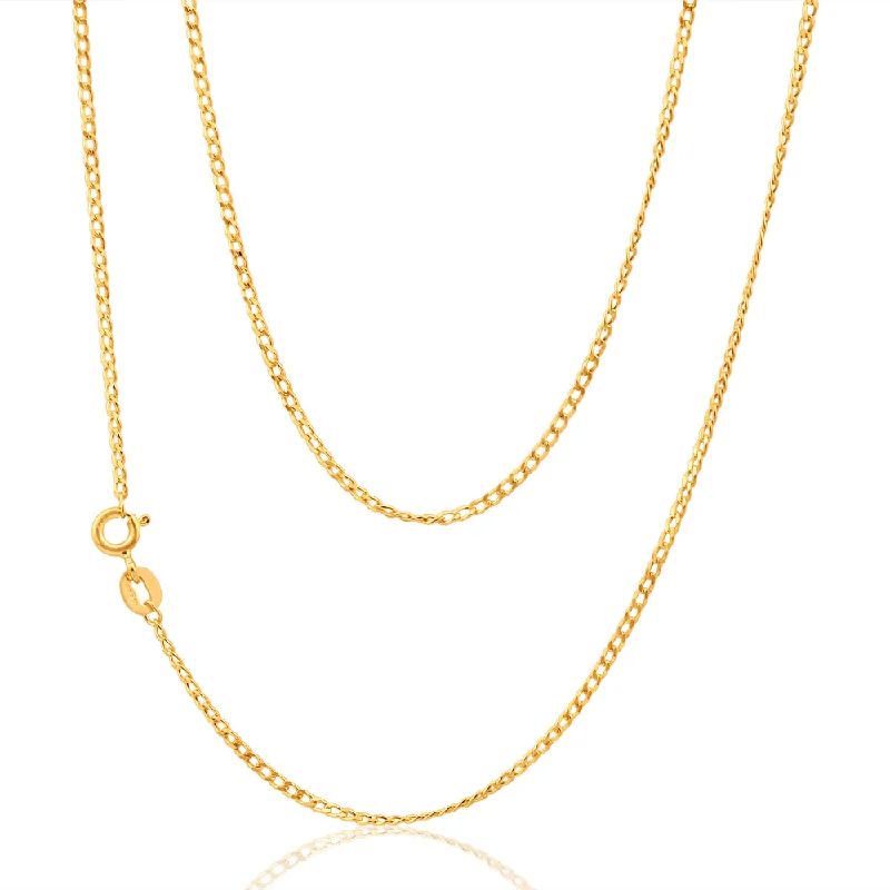 adjustable moon phase bracelet 9ct Yellow Gold 40 gauge 40cm Curb Chain