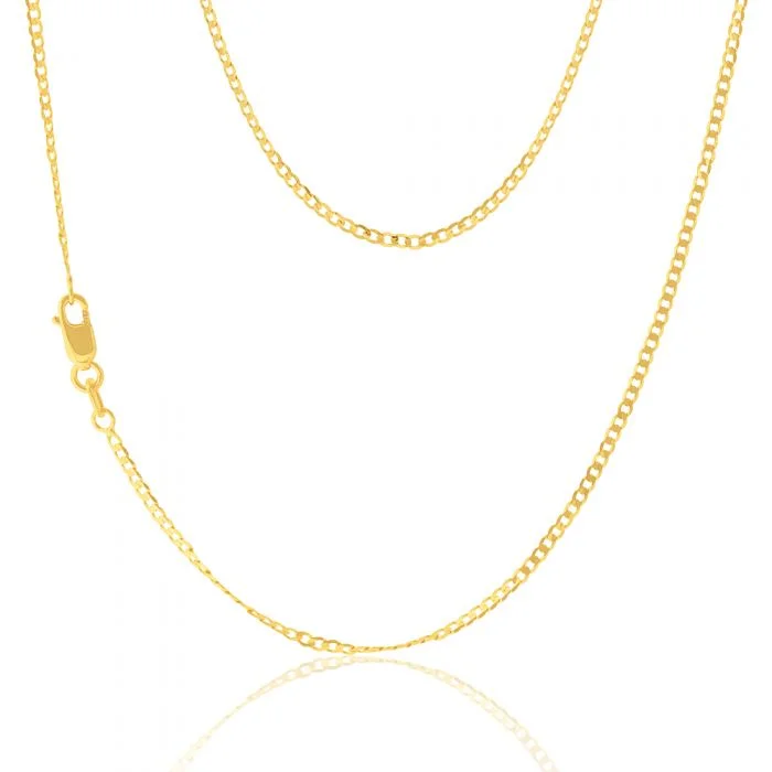 emerald-cut ruby eternity ring 9ct Yellow Gold 50cm Curb Chain