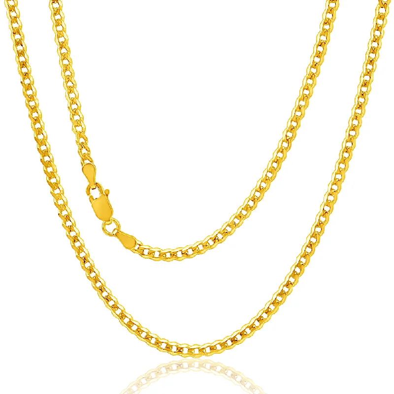 women’s leather wrap bracelet 9ct Yellow Gold 50cm  Curb Chain 80 Gauge