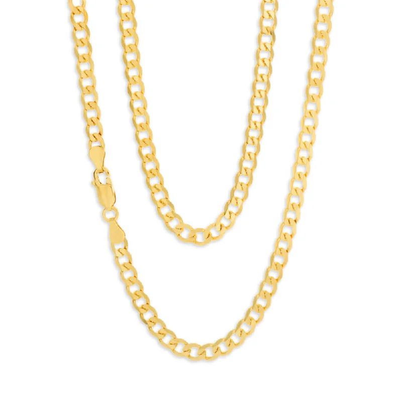 dainty rose gold chain bracelet 9ct Yellow Gold 60cm 120 Gauge Curb Chain