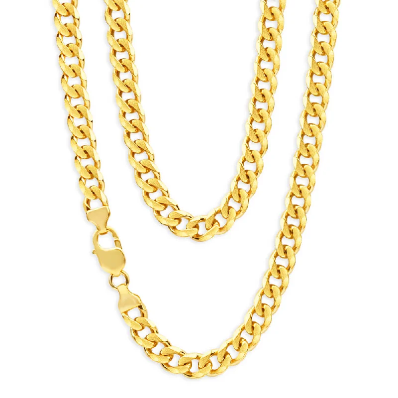 dainty ruby stacking rings 9ct Yellow Gold 60cm 200 Gauge Curb Chain
