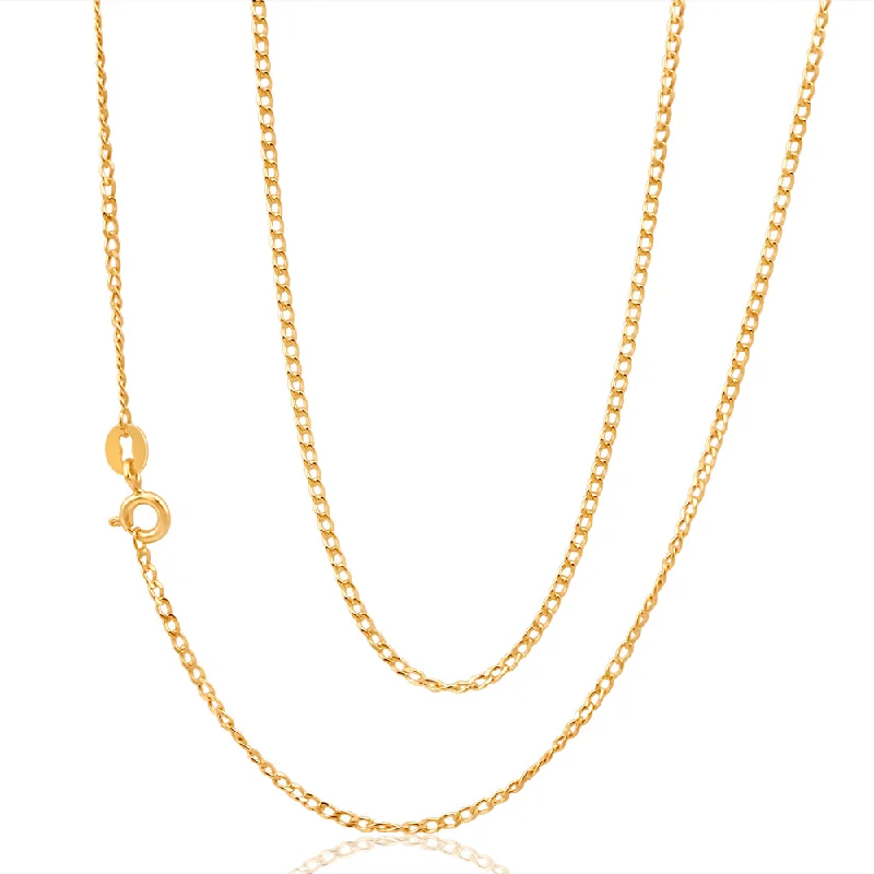 tiny gold huggie hoops 9ct Yellow Gold 60cm 40 Gauge Curb Chain