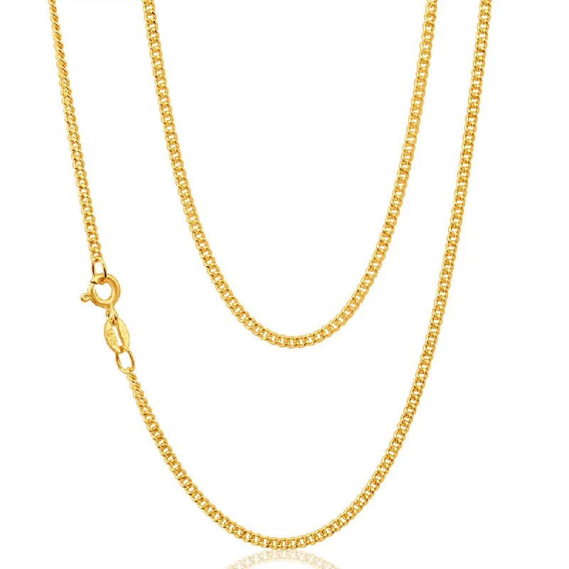 unique diamond stud earrings 9ct Yellow Gold 65cm 50 Gauge Curb Chain