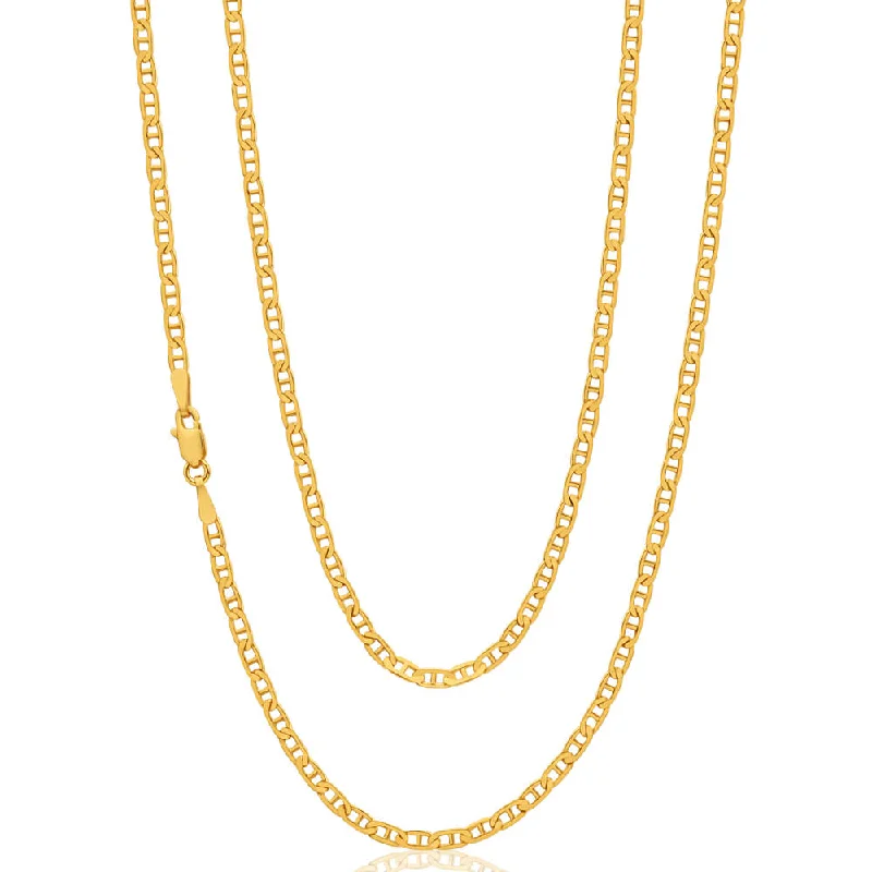 boho shell beaded anklet 9ct Yellow Gold Anchor Chain