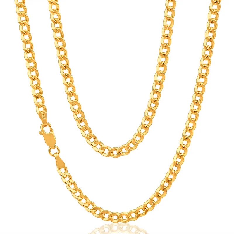 handmade coin pendant necklace 9ct Yellow Gold Copper Filled Curb 100 gauge Chain in 45cm handmade coin pendant necklace 9ct Yellow Gold Copper Filled Curb 100 gauge Chain in 45cm