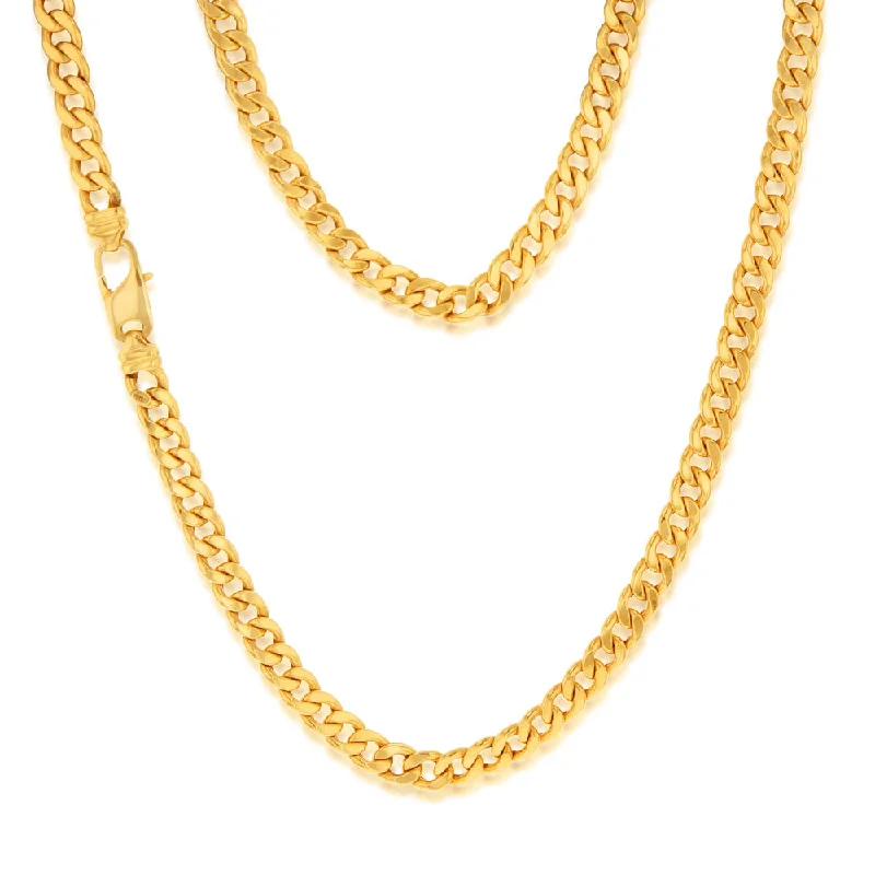 unique crystal bar necklace 9ct Yellow gold Copper Filled Flat Curb 60cm Chain 190 Gauge unique crystal bar necklace 9ct Yellow gold Copper Filled Flat Curb 60cm Chain 190 Gauge