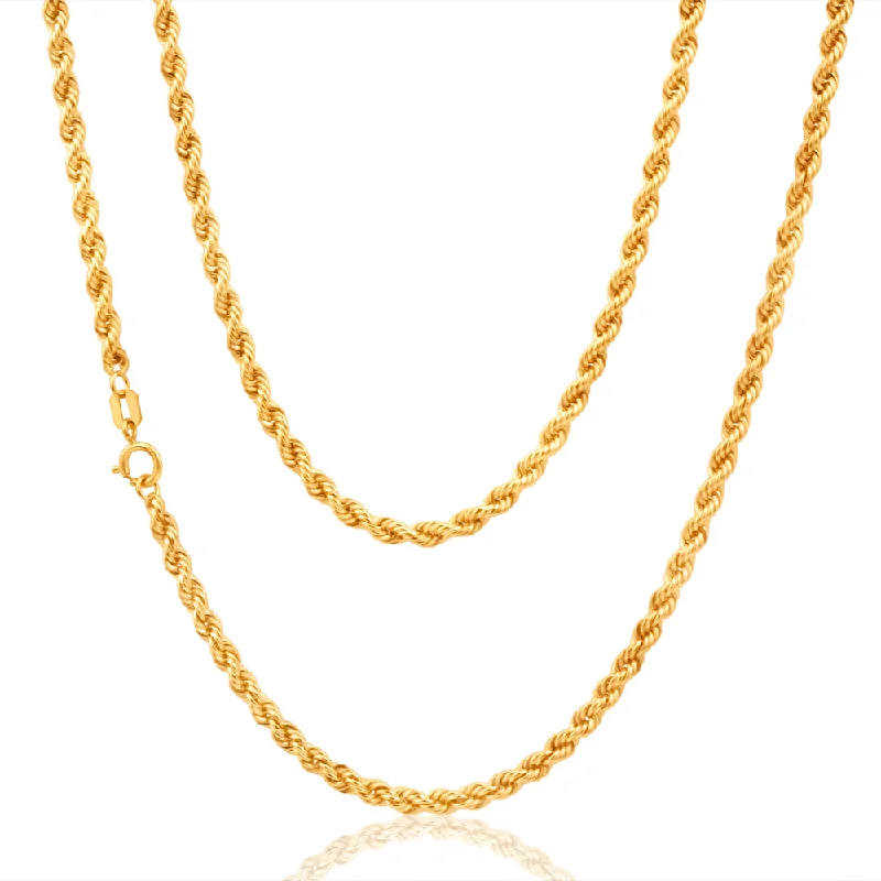 black diamond eternity band 9ct Yellow Gold Rope Chain