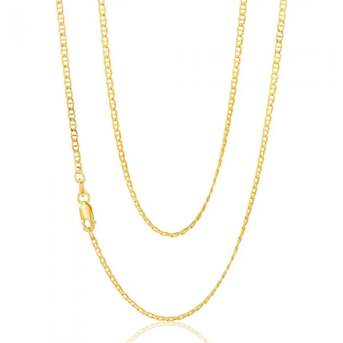 minimalist clover charm bracelet 9ct Yellow Gold Silver Filled Anchor 50 Gauge Chain in 50cm minimalist clover charm bracelet 9ct Yellow Gold Silver Filled Anchor 50 Gauge Chain in 50cm