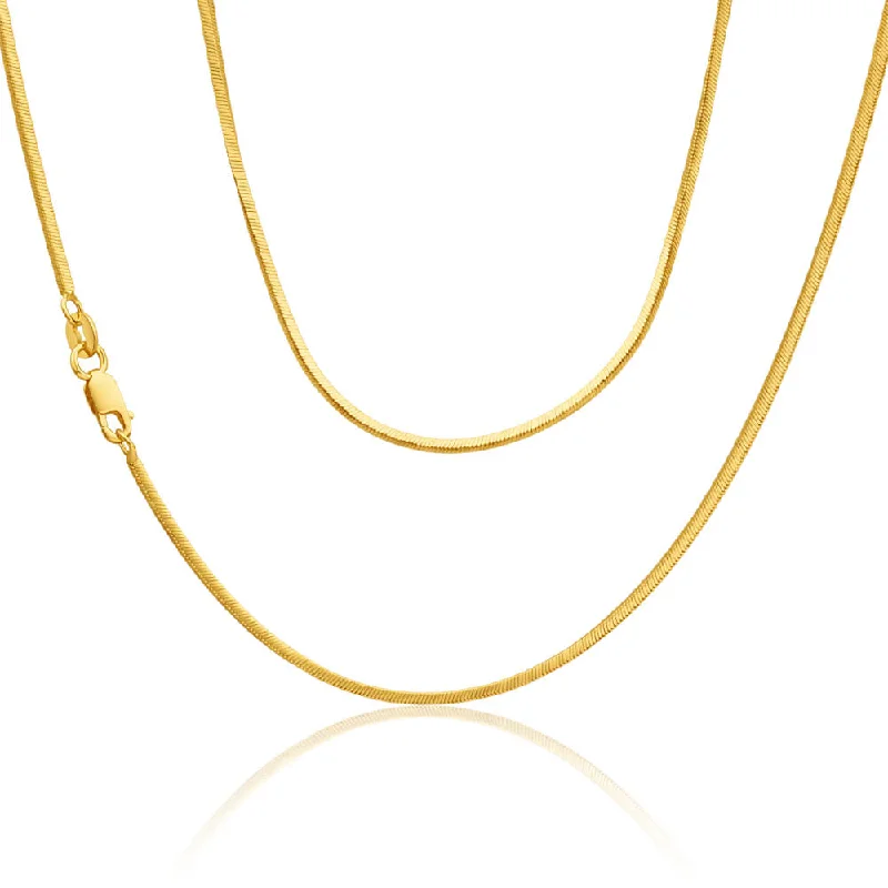 pearl and gold chain earrings 9ct Yellow Gold Silver Filled Snake Sq 45cm Chain
