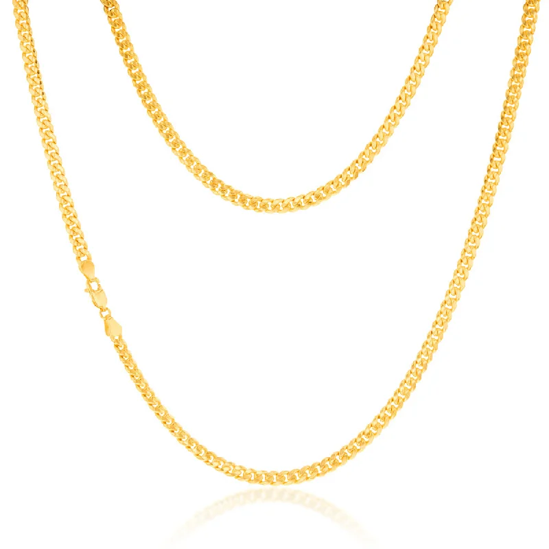 silver lotus flower earrings 9ct Yellow Gold Silverfilled 120 Gauge Curb 55cm Chain