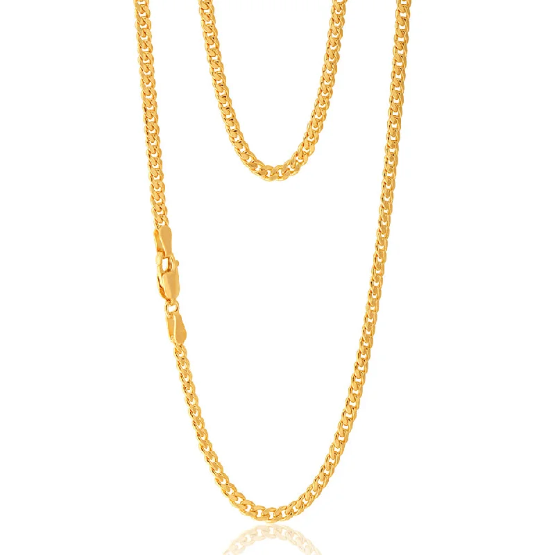 sterling silver braided ring 9ct Yellow Gold Silverfilled 60cm Curb Chain