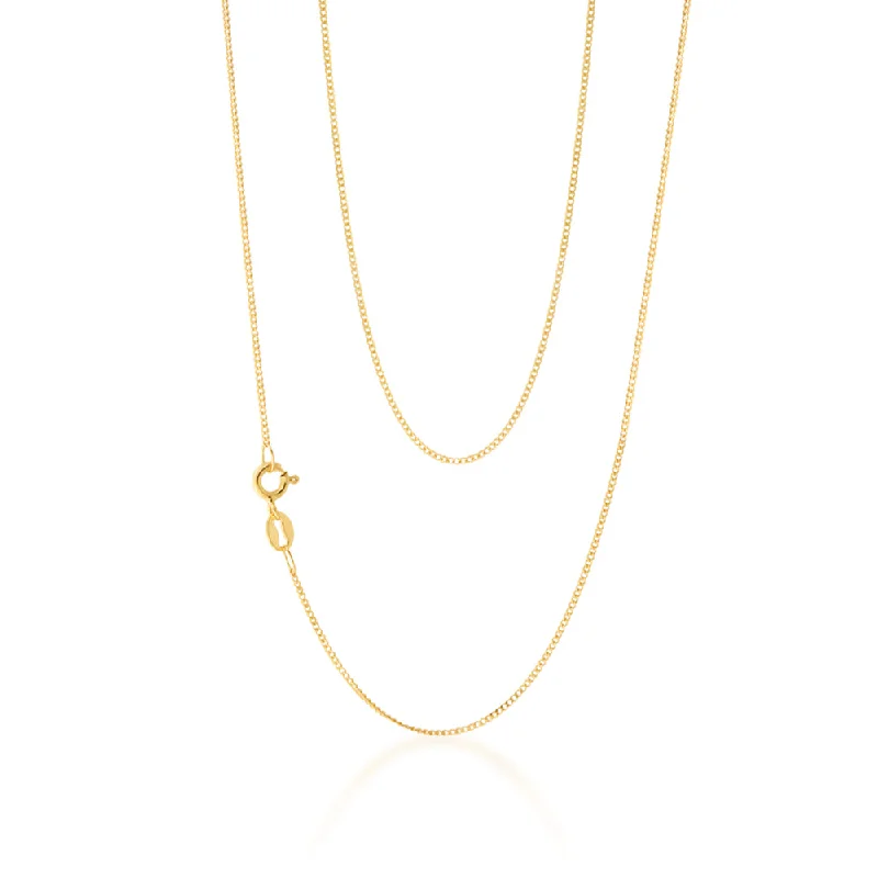 real peridot gemstone ring 9ct Yellow Gold SOLID Curb Chain 50cm 30 Gauge