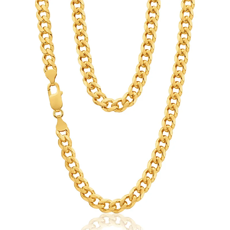 white opal engagement ring 9ct Yellow Gold "Theo" Curb Chain