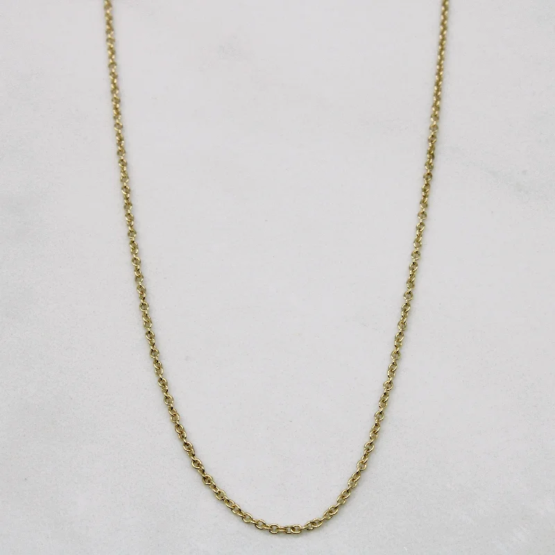 dainty rose gold chain bracelet 9k Yellow Gold Circle Link Chain | 20" |