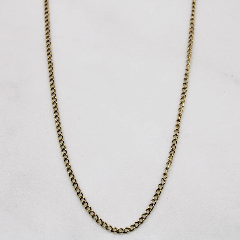 men’s black titanium ring 9k Yellow Gold Curb Link Chain | 18" |