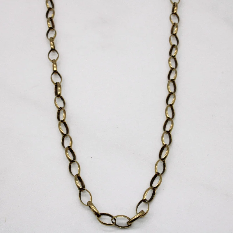oval blue sapphire ring 9k Yellow Gold Oval Link Chain | 18" |