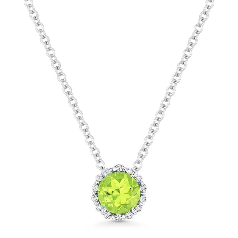 simple crescent moon ring ADD A CHARM HALO STYLE PERIDOT AND DIAMOND NECKLACE