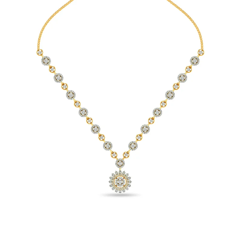 hexagon-shaped engagement ring unique Alma Necklace