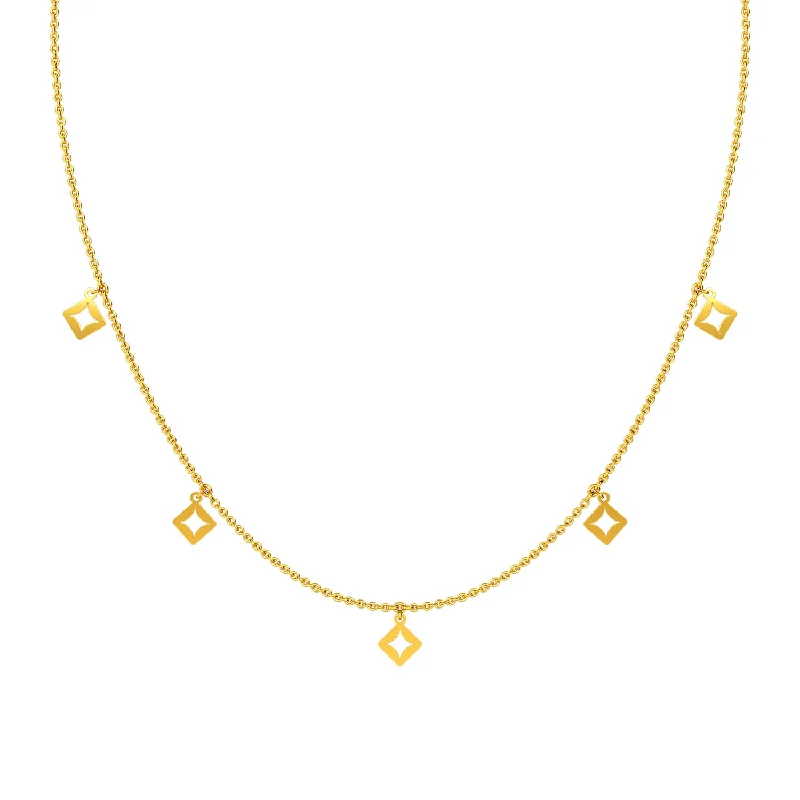 minimalist diamond stud earrings Amera Necklace