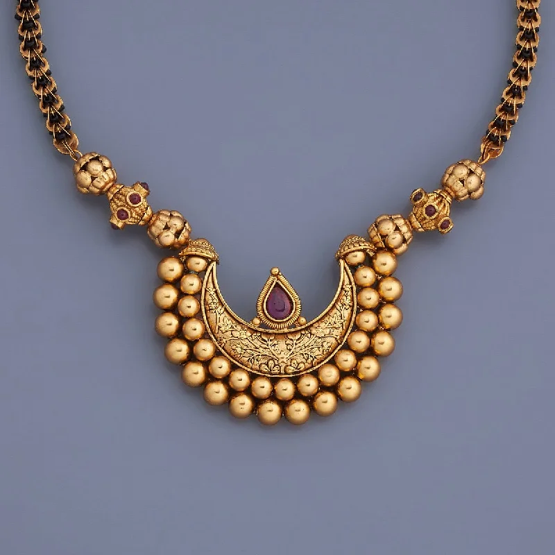 dainty feather charm necklace Antique Mangalsutra 177912