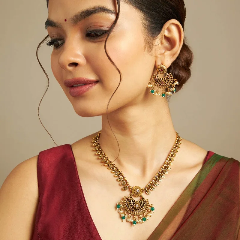 handmade resin flower earrings Antique Necklace 166042