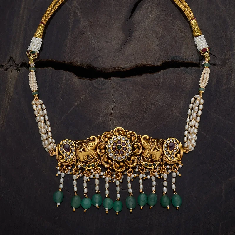 statement gemstone necklace handmade Antique Necklace 167996