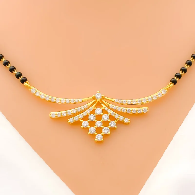 Attractive Blooming Diamond + 18k Gold Mangal Sutra