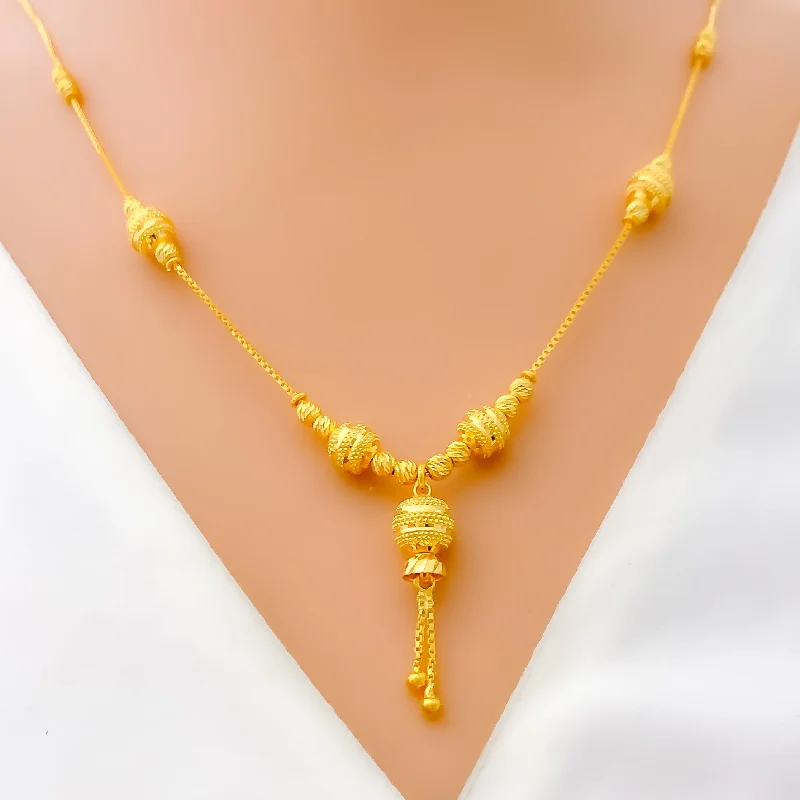 luxury diamond anniversary band Captivating Regal 22k Gold Necklace