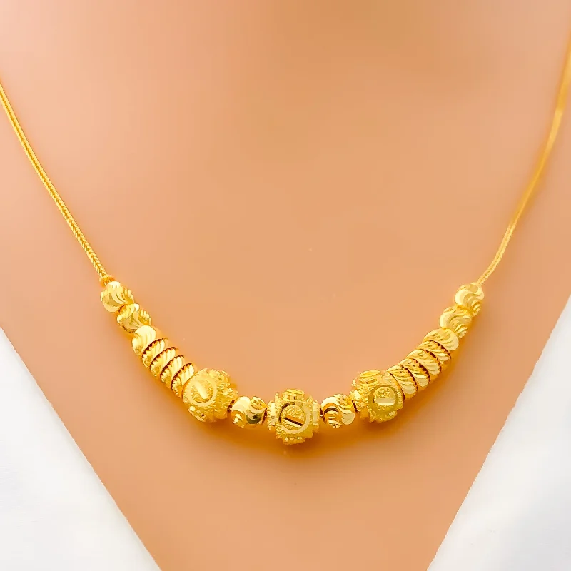 unique gemstone necklace handmade Charming Regal 22k Gold Necklace