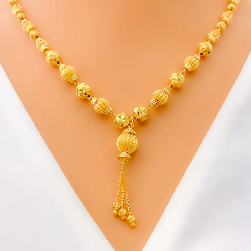 emerald gemstone earrings Classic Dangling 22k Gold Necklace